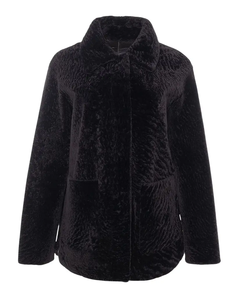 Reversible Textured Shearling Lamb Jacket Reversible Textured Shearling Lamb Jacket