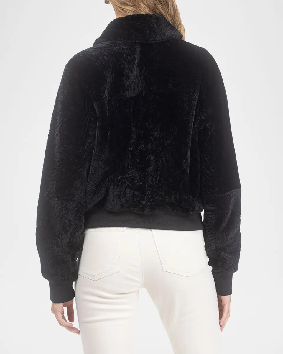 Gorski Reversible Textured Lamb Shearling Zip Jacket | Thumbnail 3 Gorski Reversible Textured Lamb Shearling Zip Jacket | Thumbnail 3