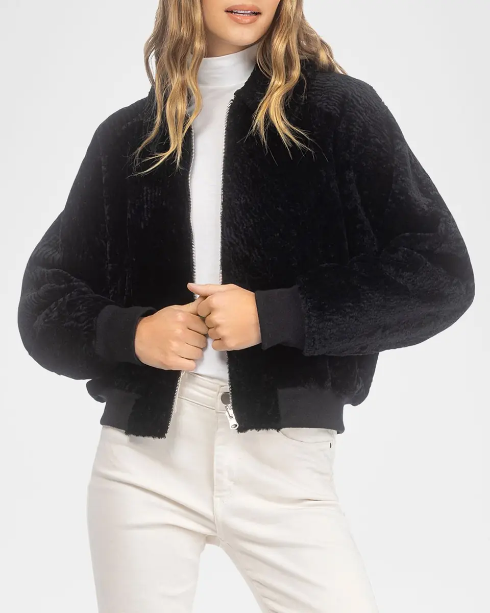 Gorski Reversible Textured Lamb Shearling Zip Jacket | Thumbnail 5 Gorski Reversible Textured Lamb Shearling Zip Jacket | Thumbnail 5