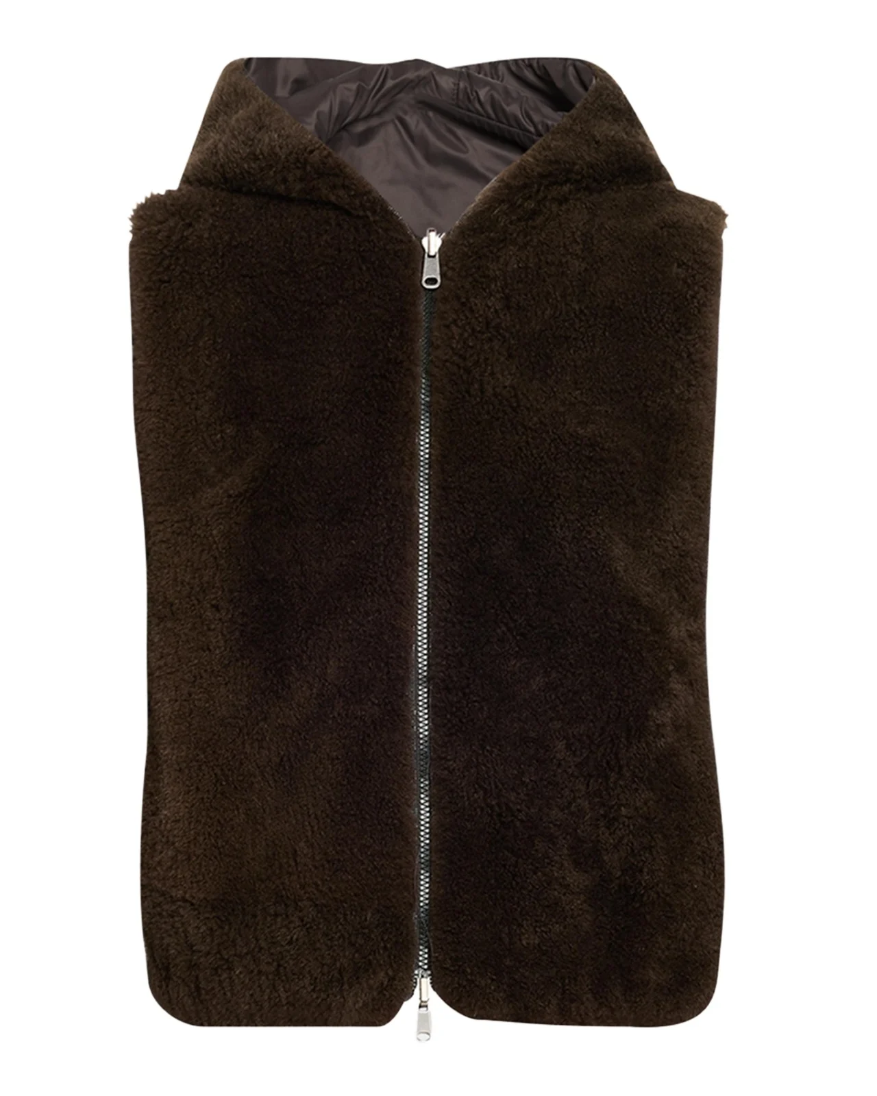 Brunello Cucinelli Reversible Hooded Goat Vest