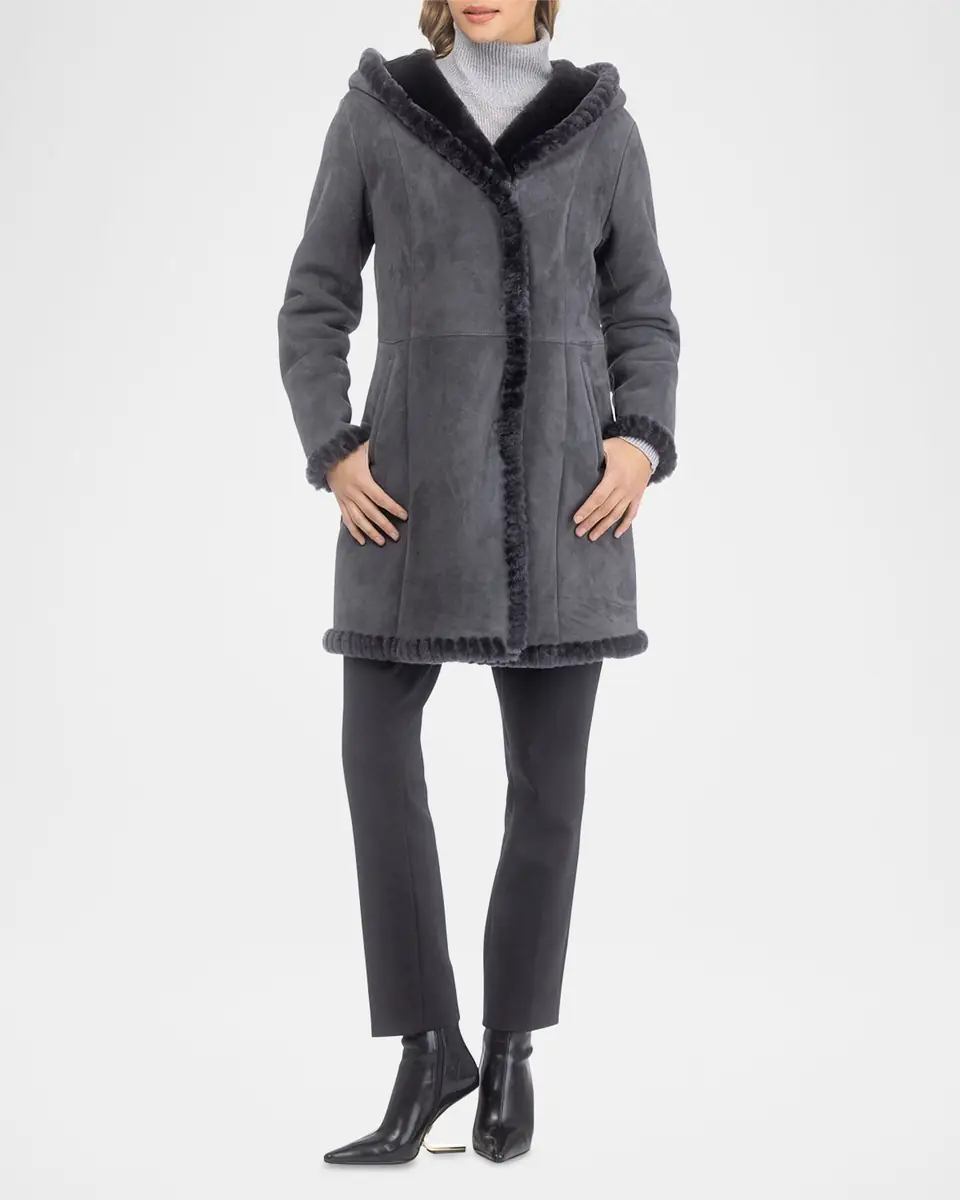 Gorski Merino Shearling Lamb Parka With Whipstitch Trim | Thumbnail 2 Gorski Merino Shearling Lamb Parka With Whipstitch Trim | Thumbnail 2