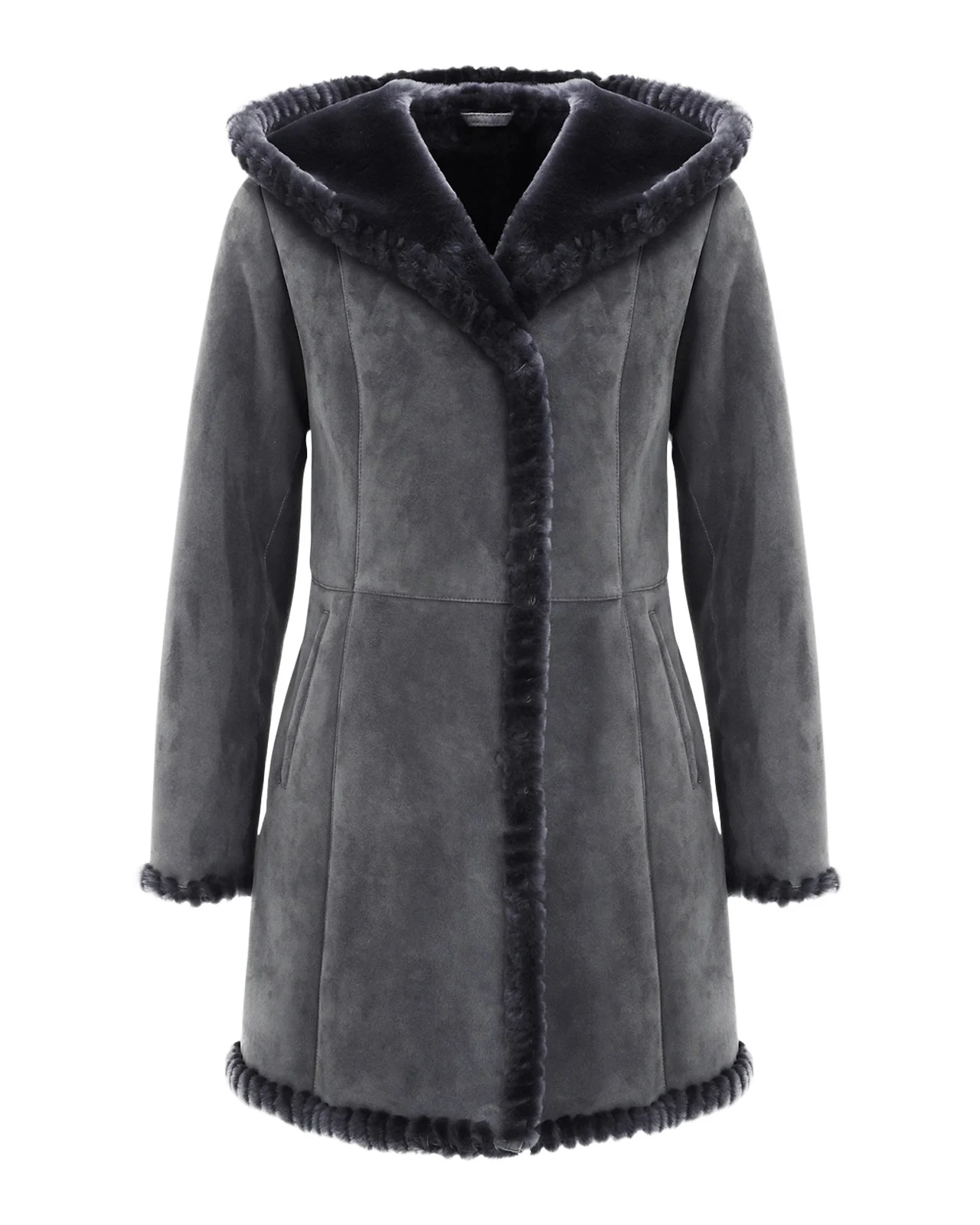 Gorski Merino Shearling Lamb Parka With Whipstitch Trim