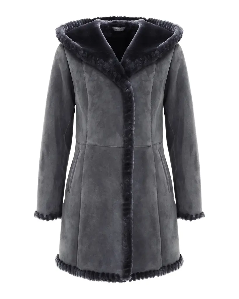 Gorski Merino Shearling Lamb Parka With Whipstitch Trim | Image 1 Gorski Merino Shearling Lamb Parka With Whipstitch Trim | Image 1
