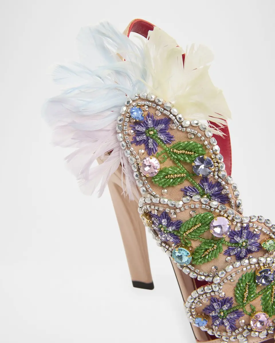 Valentino Garavani Dans Le Foyer Embellished Slingback Sandals | Thumbnail 5 Valentino Garavani Dans Le Foyer Embellished Slingback Sandals | Thumbnail 5