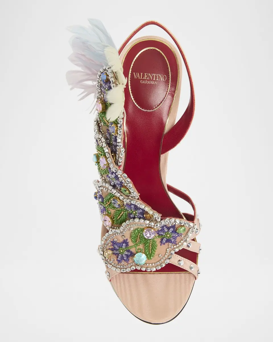 Valentino Garavani Dans Le Foyer Embellished Slingback Sandals | Thumbnail 6 Valentino Garavani Dans Le Foyer Embellished Slingback Sandals | Thumbnail 6