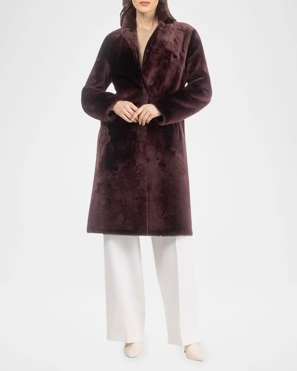 Gorski Short Reversible Merino Lamb Shearling Coat | Thumbnail 2 Gorski Short Reversible Merino Lamb Shearling Coat | Thumbnail 2