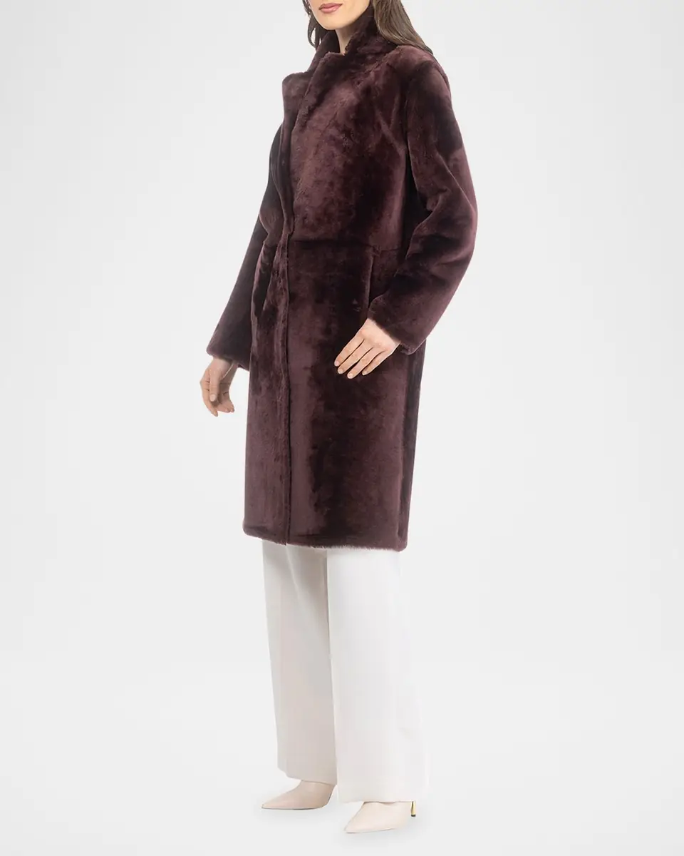Gorski Short Reversible Merino Lamb Shearling Coat | Thumbnail 4 Gorski Short Reversible Merino Lamb Shearling Coat | Thumbnail 4