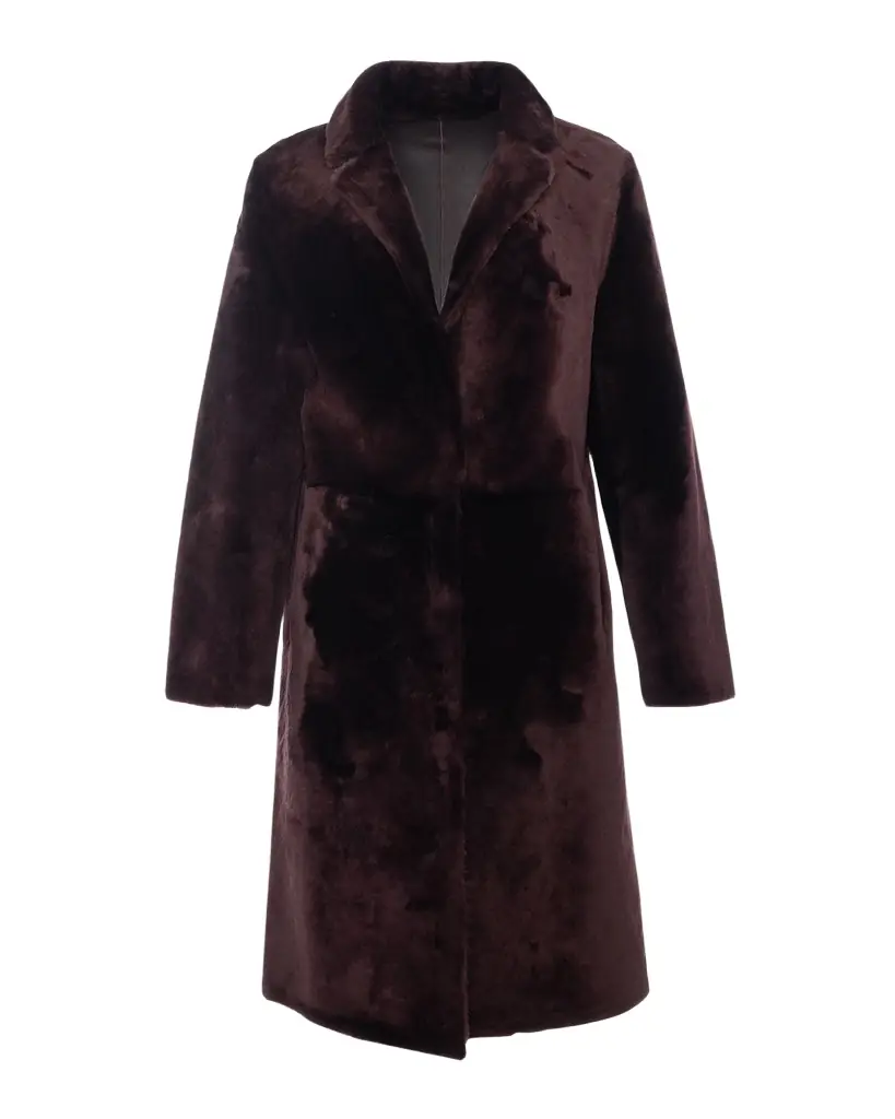 Short Reversible Merino Lamb Shearling Coat