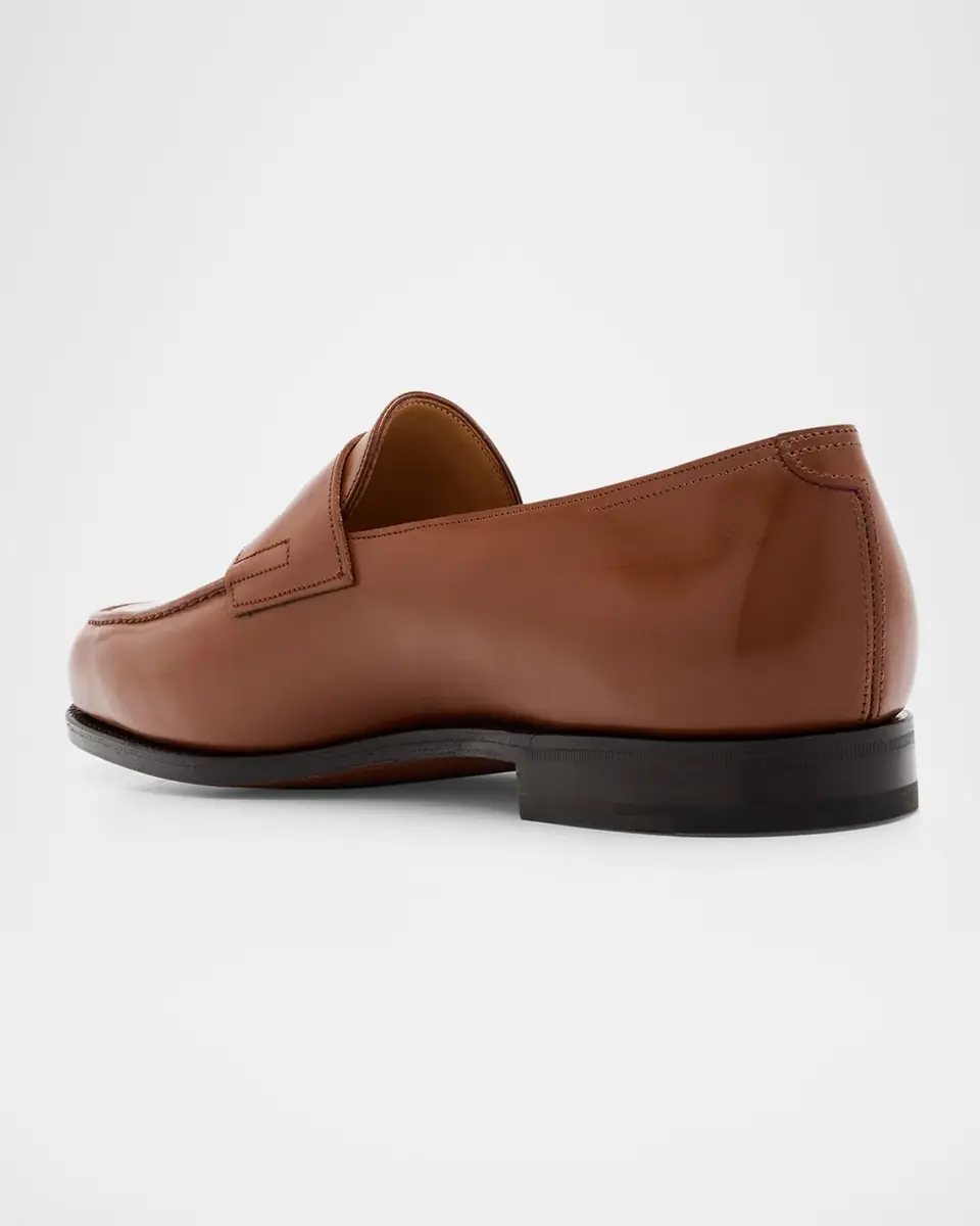 John Lobb Men's Lopez Leather-Sole Penny Loafers | Thumbnail 4 John Lobb Men's Lopez Leather-Sole Penny Loafers | Thumbnail 4