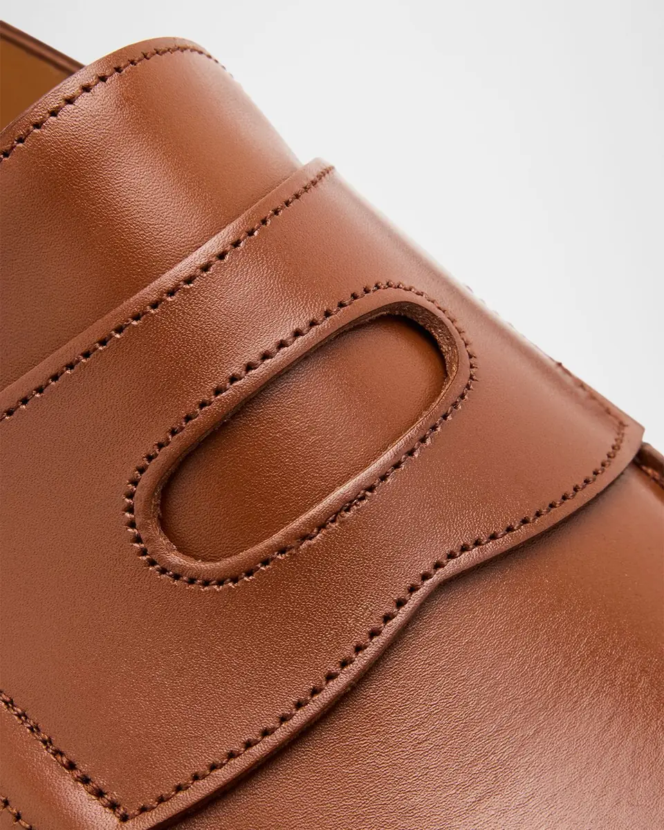 John Lobb Men's Lopez Leather-Sole Penny Loafers | Thumbnail 5 John Lobb Men's Lopez Leather-Sole Penny Loafers | Thumbnail 5