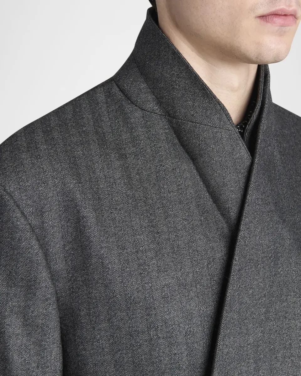 Giorgio Armani Men's Chevron Pattern Wool Cashmere Blend Shawl Lapel Double Breasted Suit | Thumbnail 7 Giorgio Armani Men's Chevron Pattern Wool Cashmere Blend Shawl Lapel Double Breasted Suit | Thumbnail 7