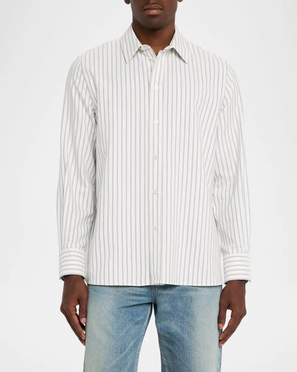 Saint Laurent Men's Striped Sport Shirt | Thumbnail 4 Saint Laurent Men's Striped Sport Shirt | Thumbnail 4