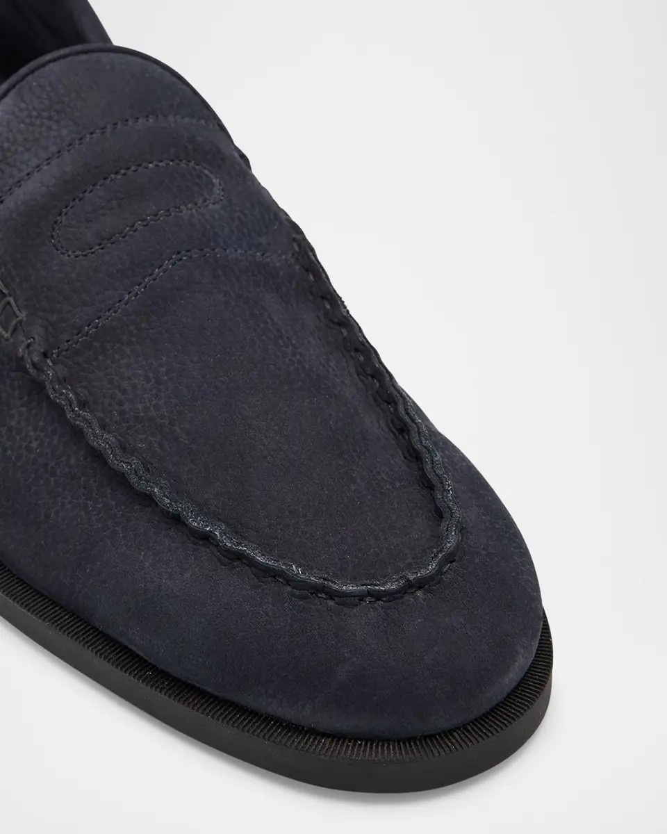 John Lobb Men's Pace Nubuck Leather Penny Loafers | Thumbnail 5 John Lobb Men's Pace Nubuck Leather Penny Loafers | Thumbnail 5