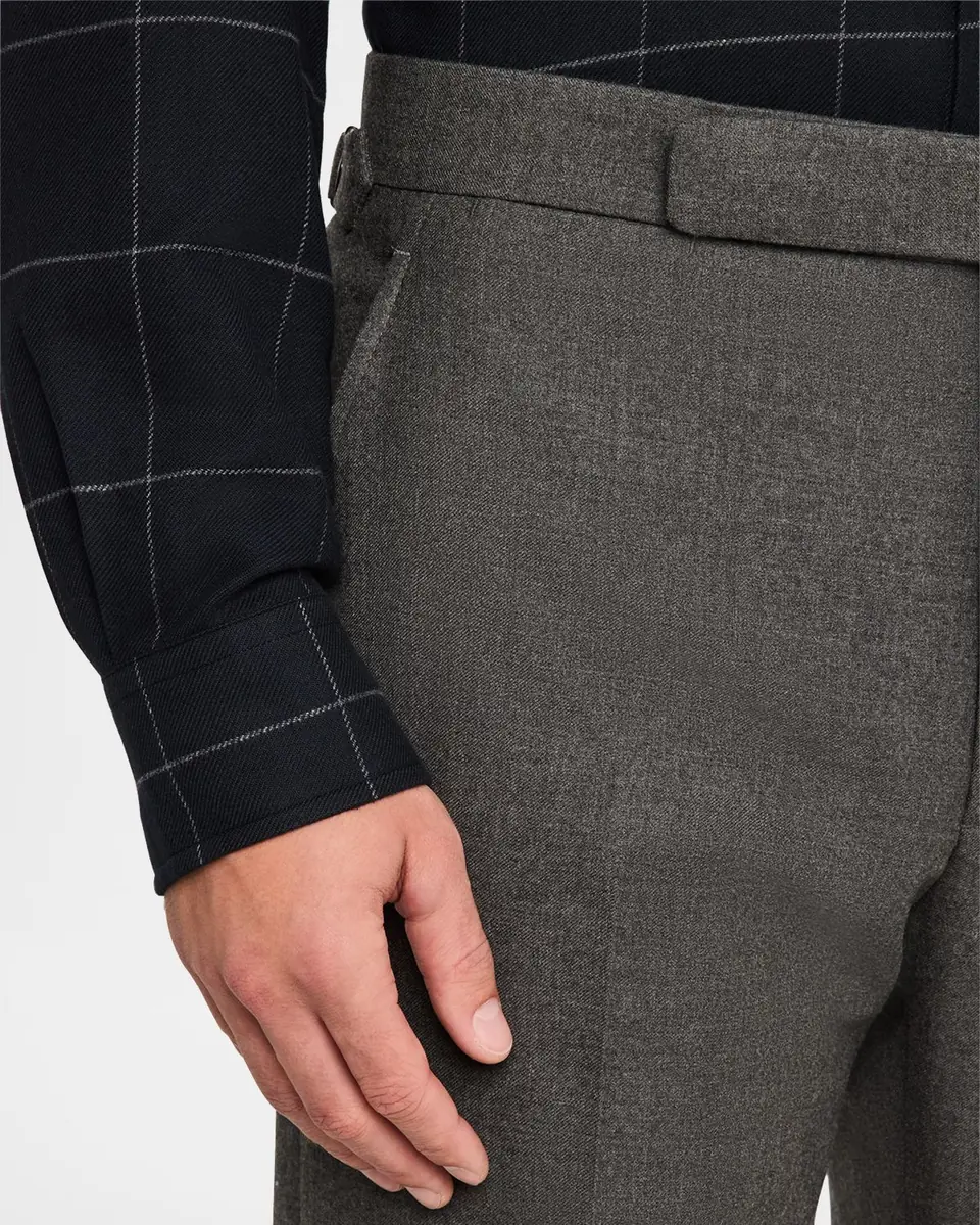 Ralph Lauren Purple Label Men's Gregory Hand-Tailored Flannel Trousers | Thumbnail 5