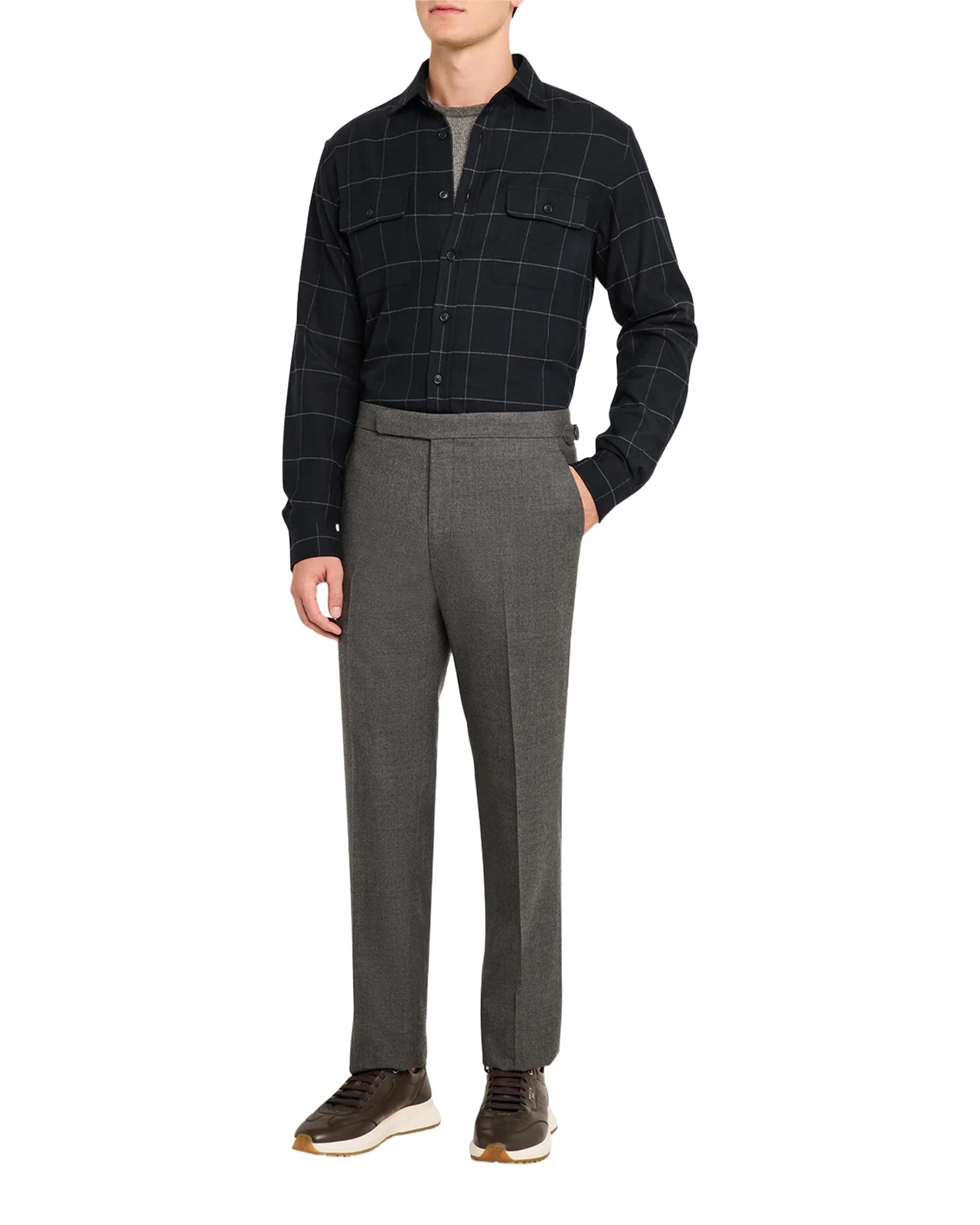 Men's Gregory Hand-Tailored Flannel Trousers Men's Gregory Hand-Tailored Flannel Trousers