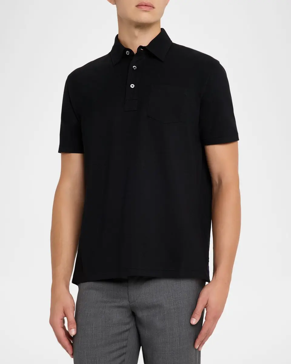 Ralph Lauren Purple Label Cotton-Cashmere Piqué Polo Shirt | Thumbnail 4 Ralph Lauren Purple Label Cotton-Cashmere Piqué Polo Shirt | Thumbnail 4