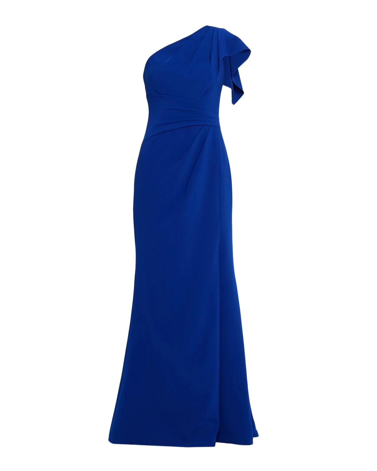 Pleated One-Shoulder Stretch Crepe Gown Pleated One-Shoulder Stretch Crepe Gown
