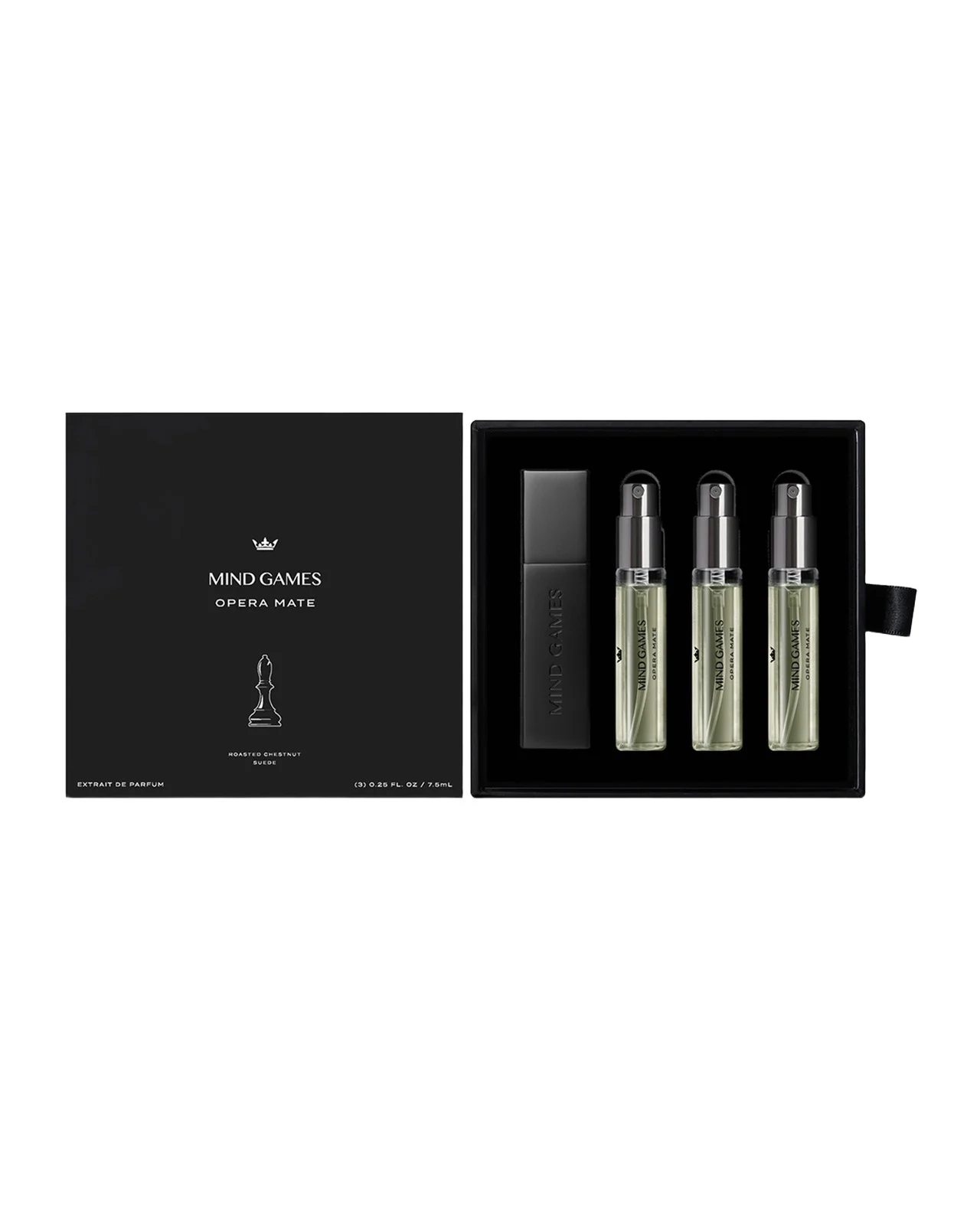 Mind Games Opera Mate Extrait de Parfum Travel Trio Gift Set, 3 x 0.25 oz.