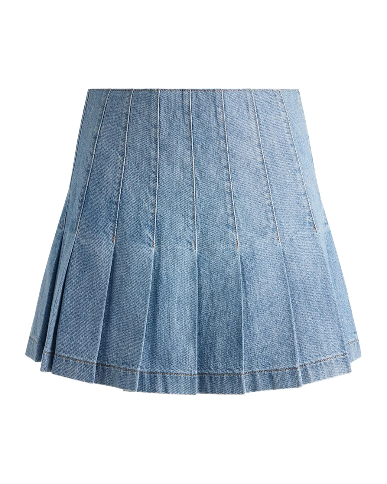 Carter Pleated Denim Mini Skirt