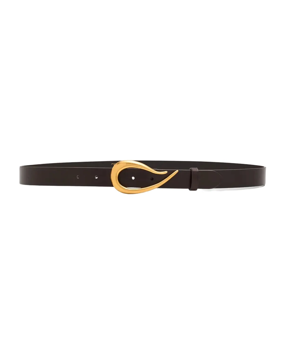 Medium Leather Belt with Snake Buckle