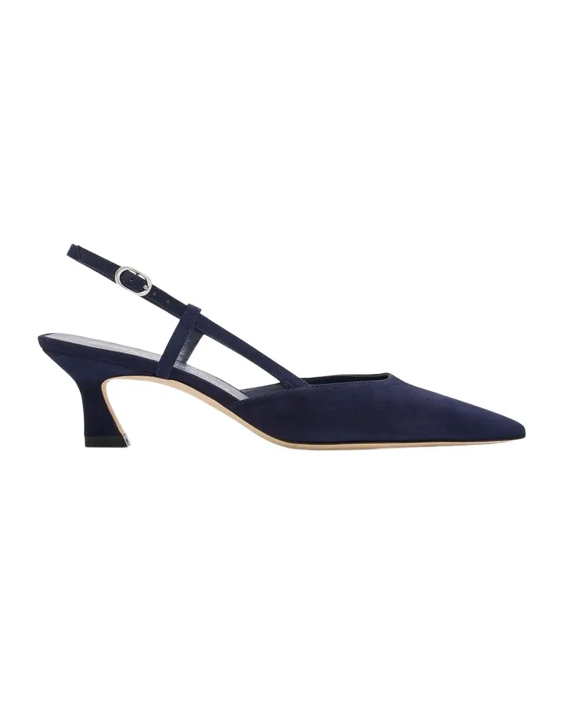 Stuart Weitzman Vinnie Suede Kitten Slingback Pumps | Image 1 Stuart Weitzman Vinnie Suede Kitten Slingback Pumps | Image 1