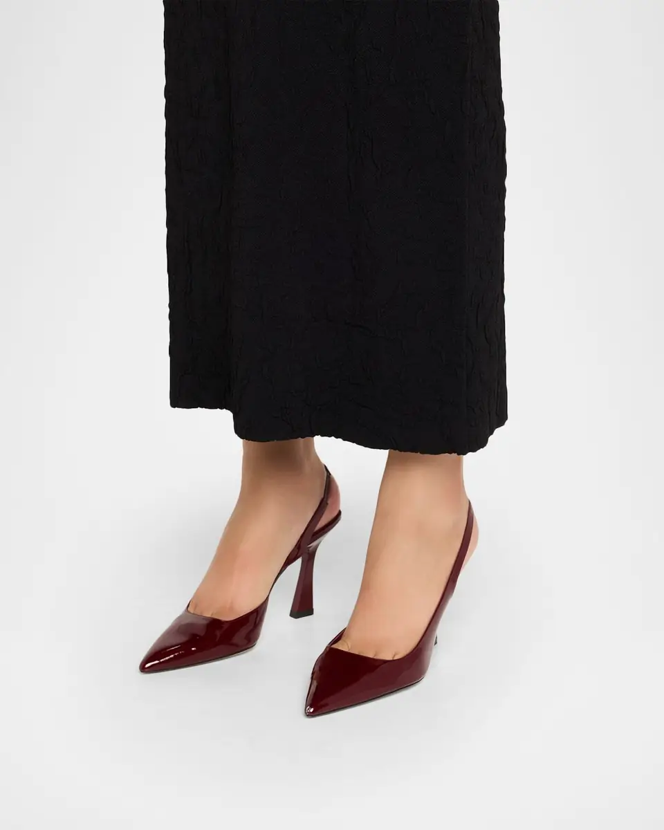 Stuart Weitzman Vinnie D 'Orsay Patent Leather Slingback Pumps | Thumbnail 2 Stuart Weitzman Vinnie D 'Orsay Patent Leather Slingback Pumps | Thumbnail 2