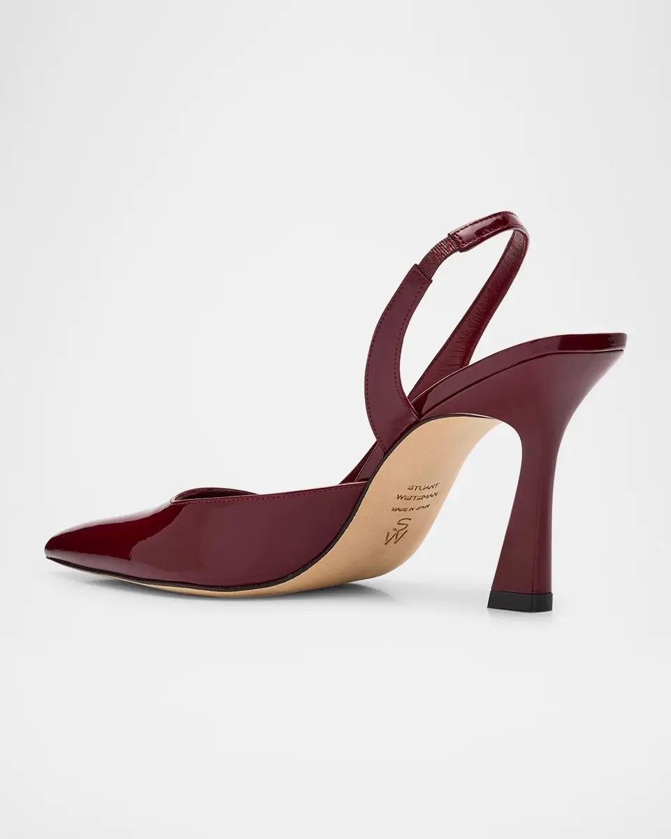 Stuart Weitzman Vinnie D 'Orsay Patent Leather Slingback Pumps | Thumbnail 4 Stuart Weitzman Vinnie D 'Orsay Patent Leather Slingback Pumps | Thumbnail 4