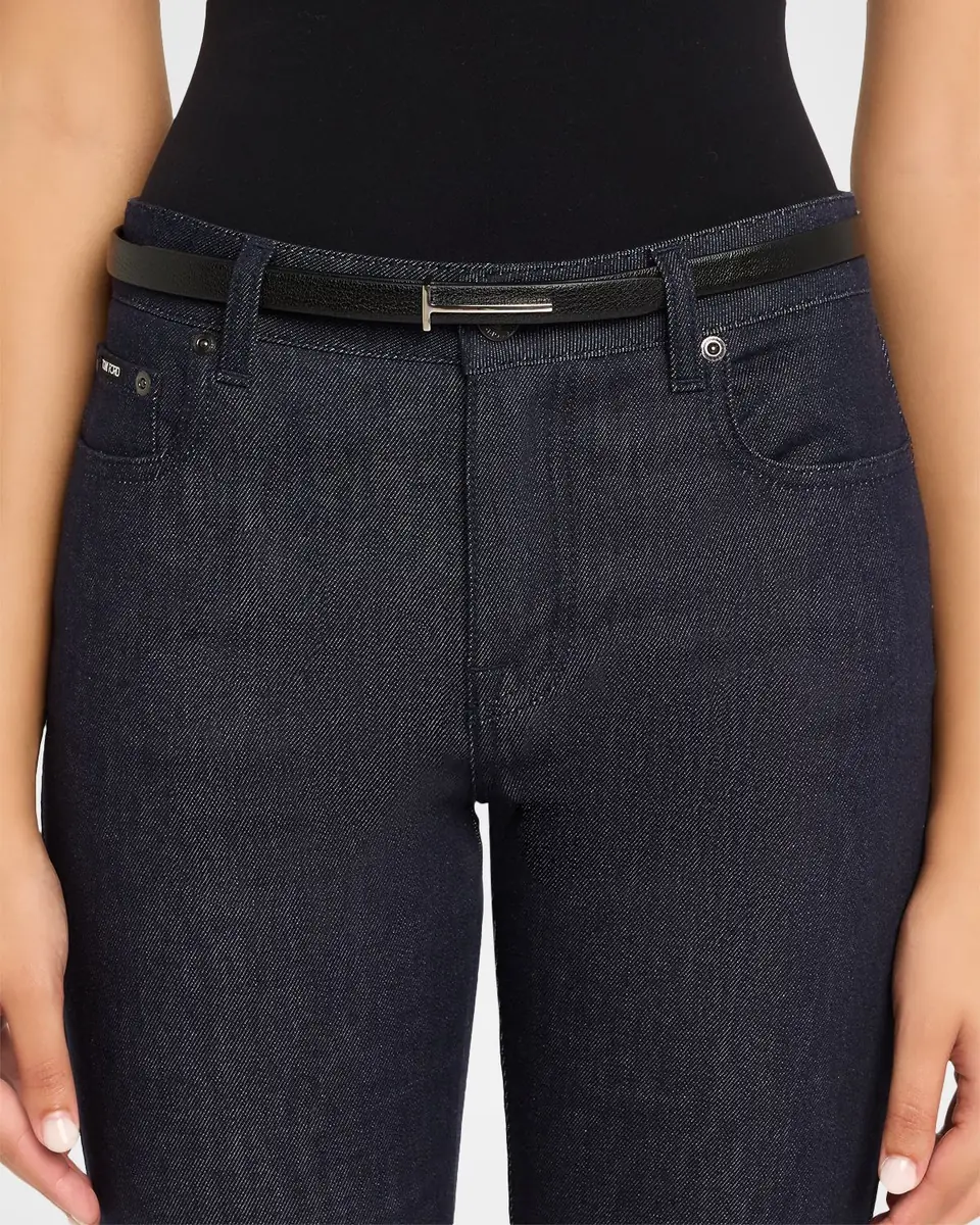 Tom Ford Grain Leather Slim T Belt | Thumbnail 2