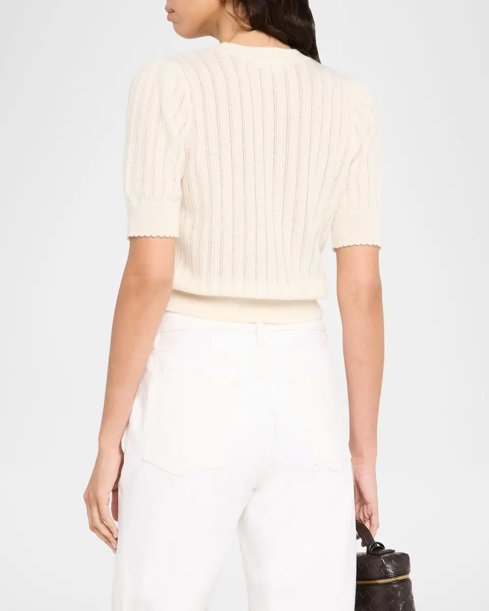Frame The Ladder Pointelle Cashmere Sweater | Thumbnail 3