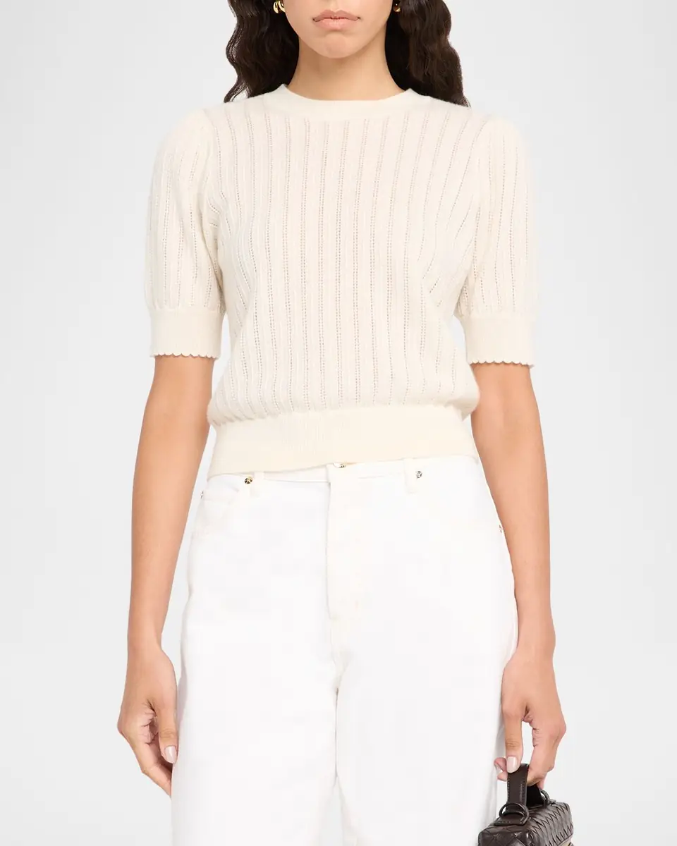 Frame The Ladder Pointelle Cashmere Sweater | Thumbnail 4