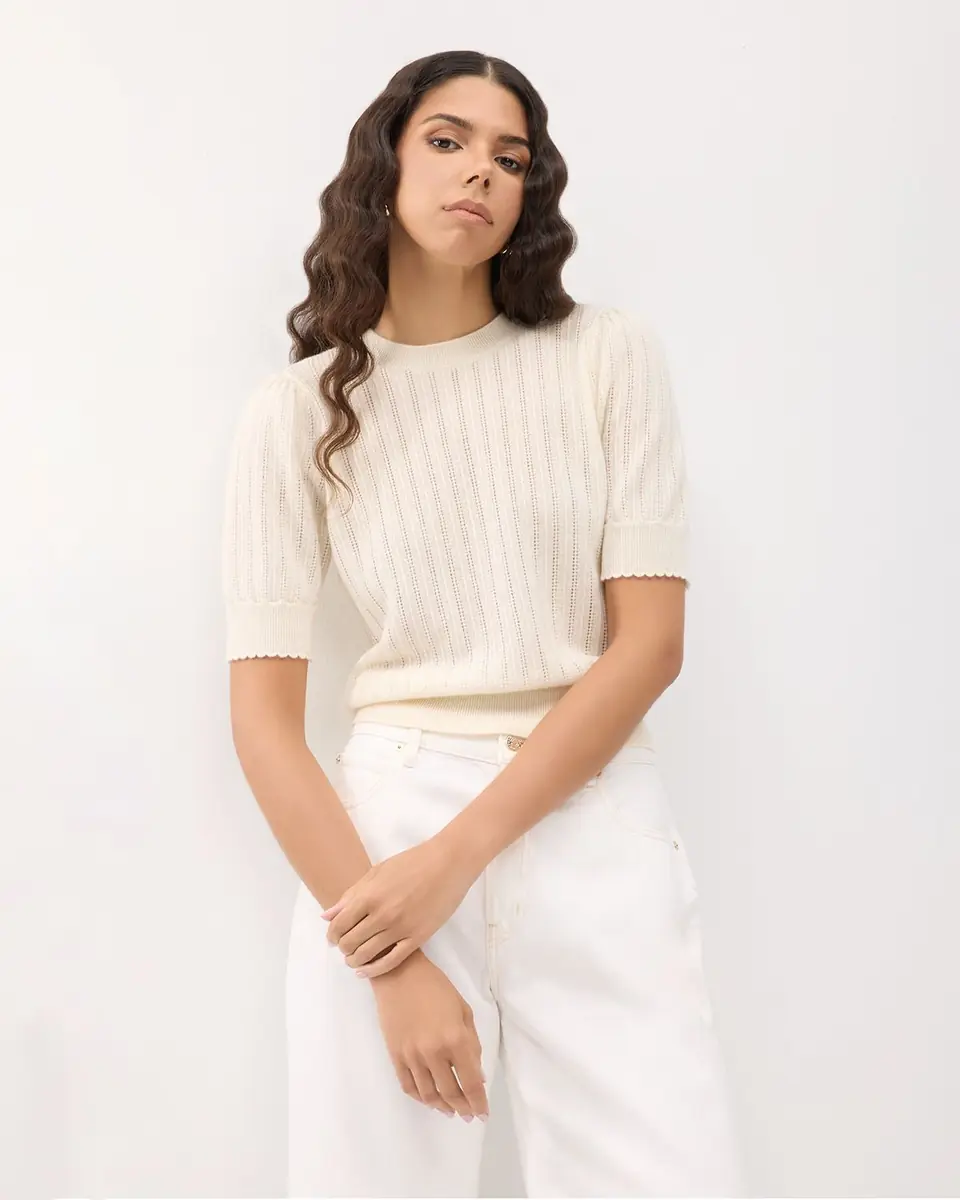 Frame The Ladder Pointelle Cashmere Sweater | Thumbnail 5