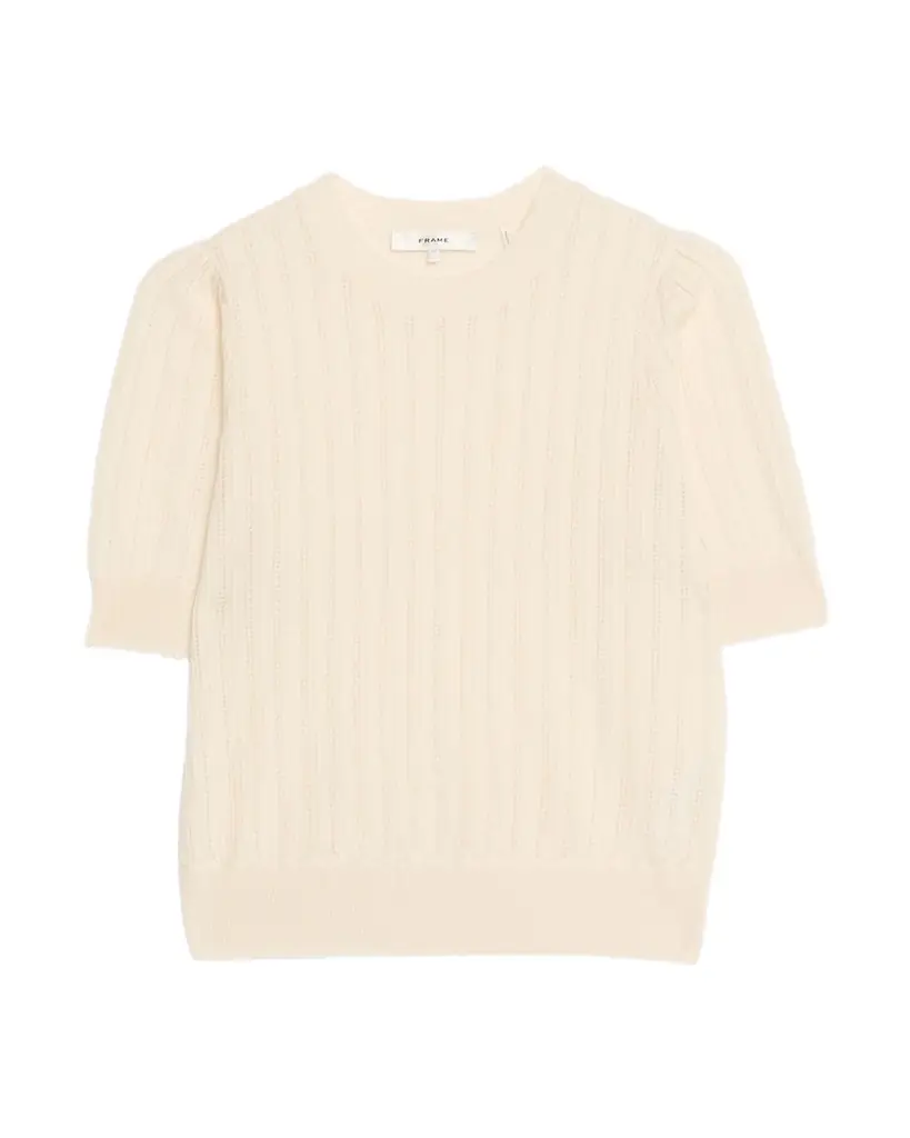 Frame The Ladder Pointelle Cashmere Sweater