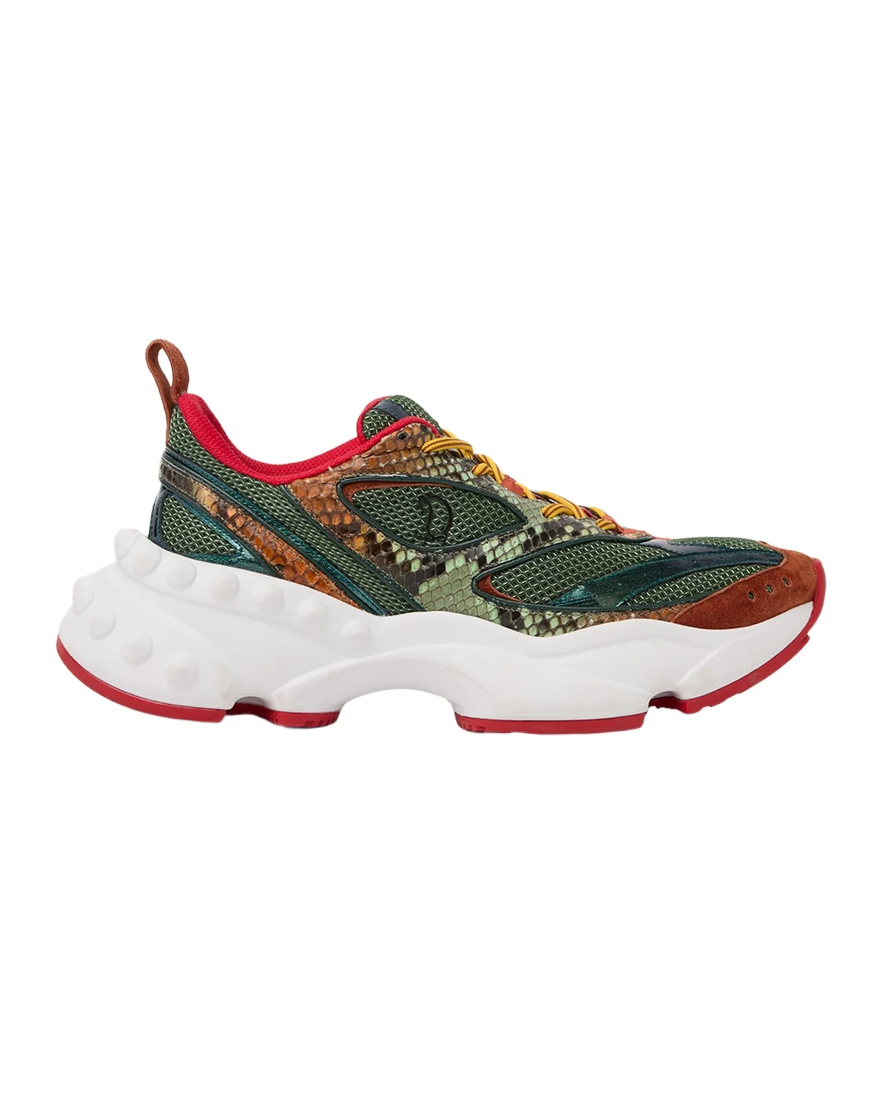 Christian Louboutin Men's So Flo Mesh & Snakeskin Runner Sneakers