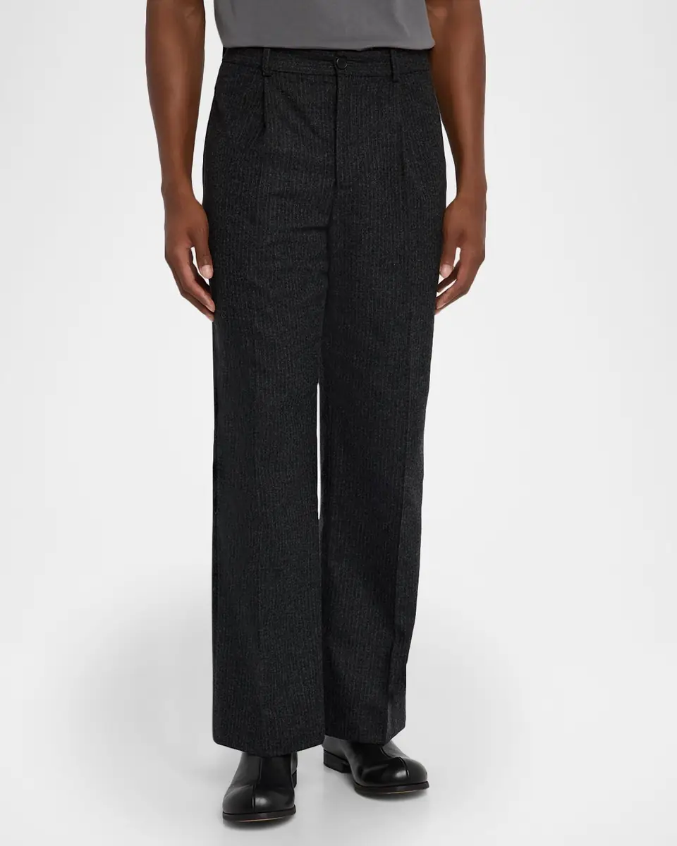 Frame Men's Pinstripe Wide Leg Trousers | Thumbnail 4 Frame Men's Pinstripe Wide Leg Trousers | Thumbnail 4