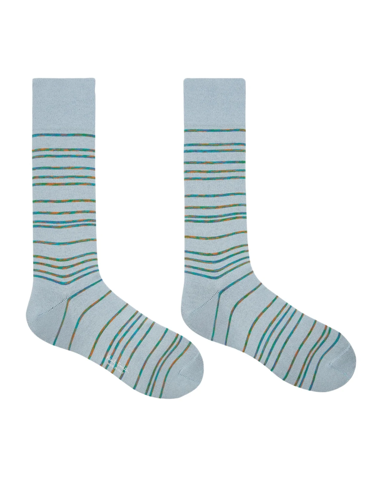 Paul Smith Men's Kew Multicolor Pinstripe Crew Socks