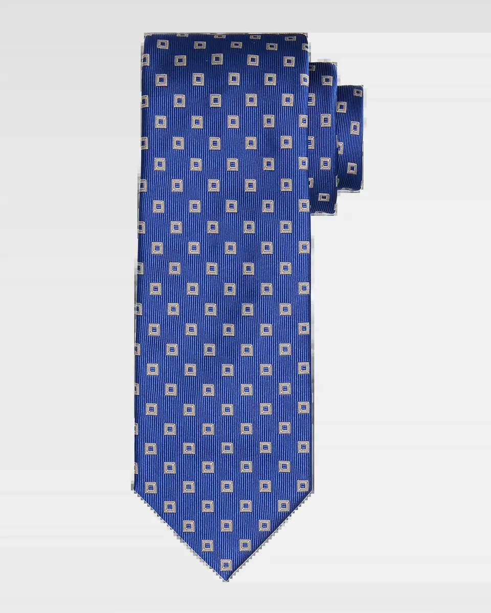 Brioni Men's Woven Square Silk Tie | Thumbnail 2