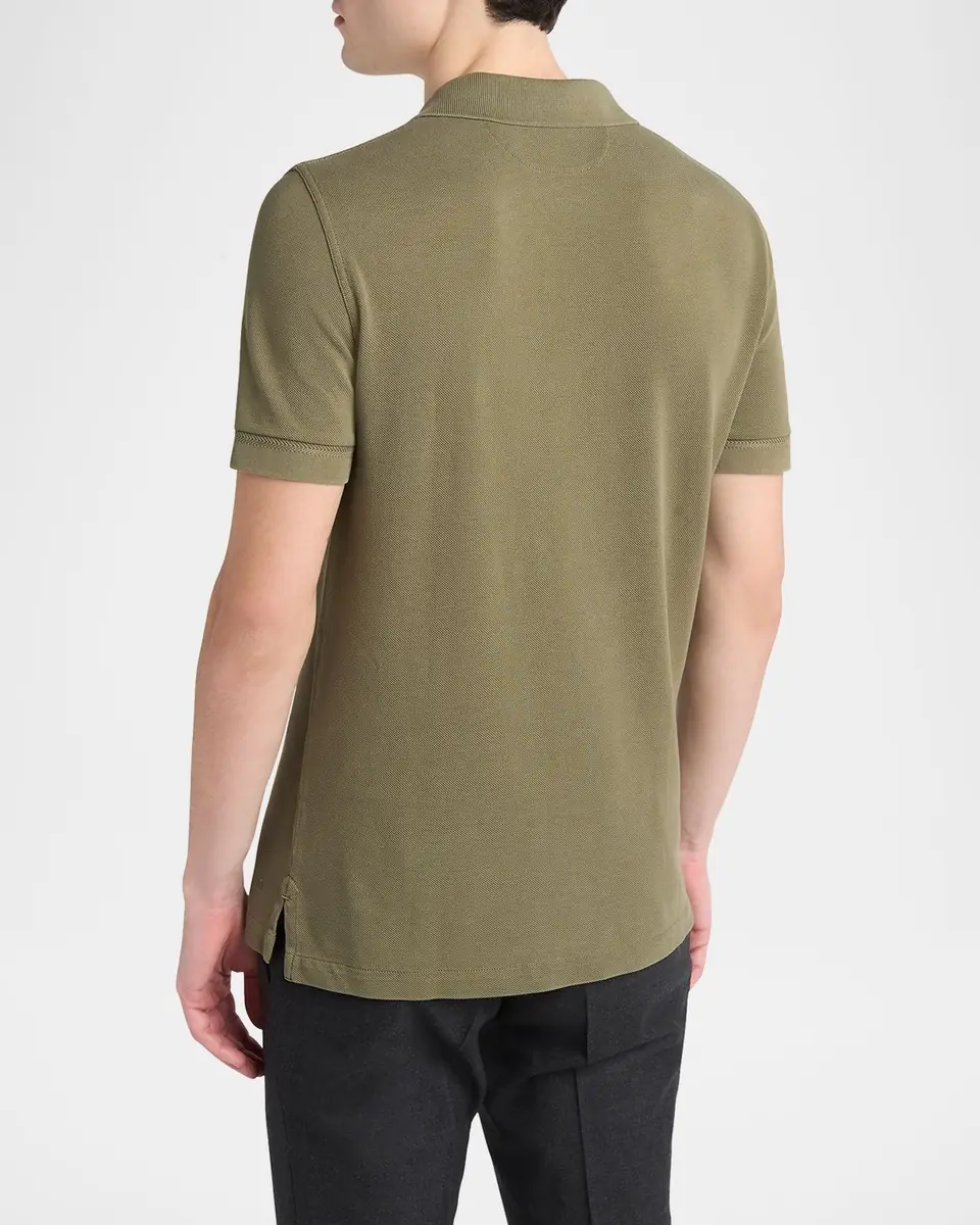 Tom Ford Men's Lyocell Pique Polo Shirt | Thumbnail 2