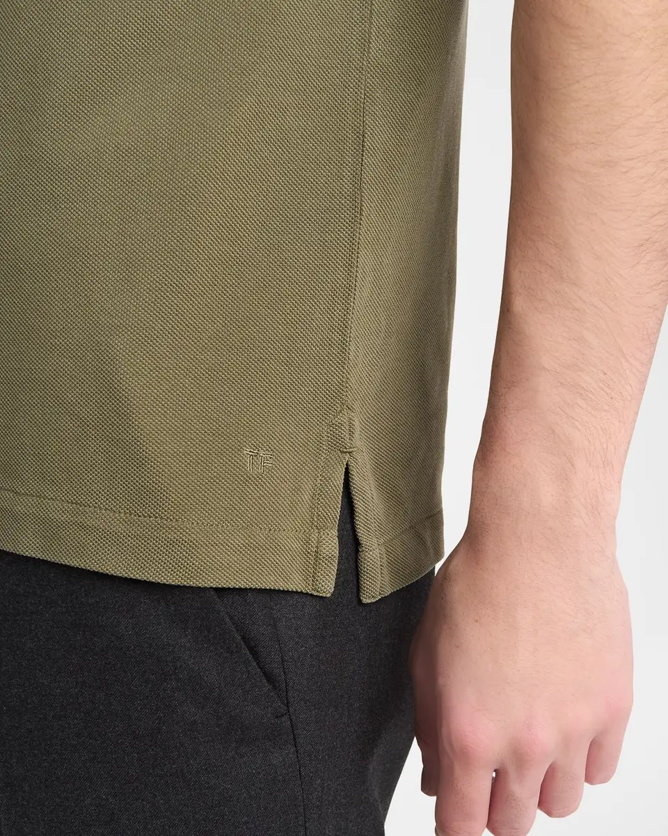 Tom Ford Men's Lyocell Pique Polo Shirt | Thumbnail 4