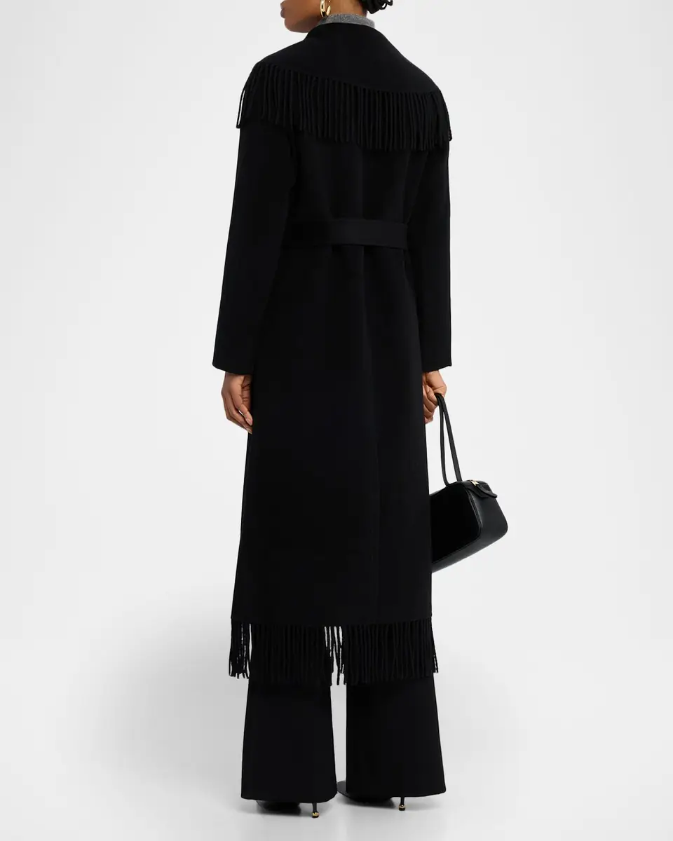 Simkhai Carrie Belted Fringe Robe Coat | Thumbnail 3 Simkhai Carrie Belted Fringe Robe Coat | Thumbnail 3