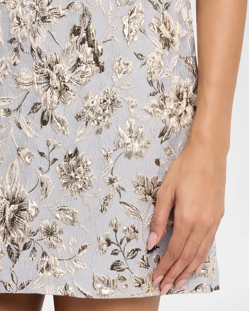 SACHIN & BABI Galina Metallic Floral Jacquard Mini Shift Dress | Thumbnail 5 SACHIN & BABI Galina Metallic Floral Jacquard Mini Shift Dress | Thumbnail 5