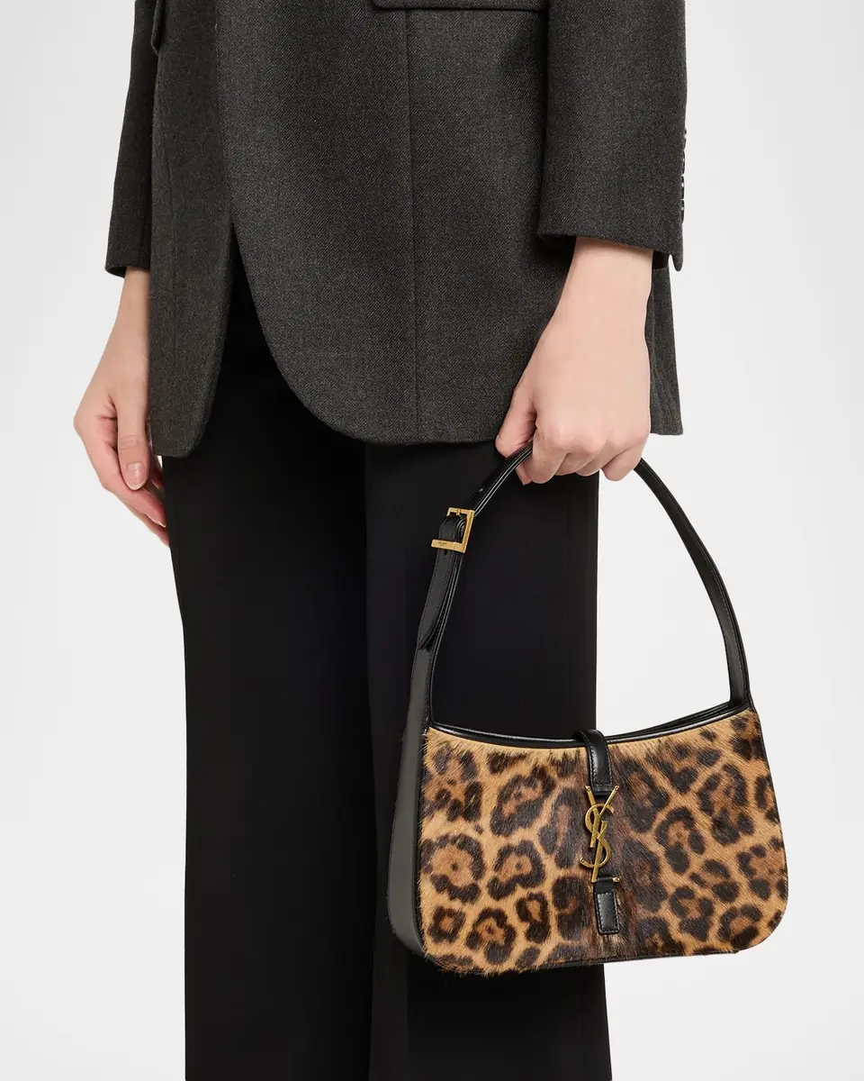 Saint Laurent Le 5 A 7 Shoulder Bag in Leopard-Print Calf Hair | Thumbnail 2 Saint Laurent Le 5 A 7 Shoulder Bag in Leopard-Print Calf Hair | Thumbnail 2