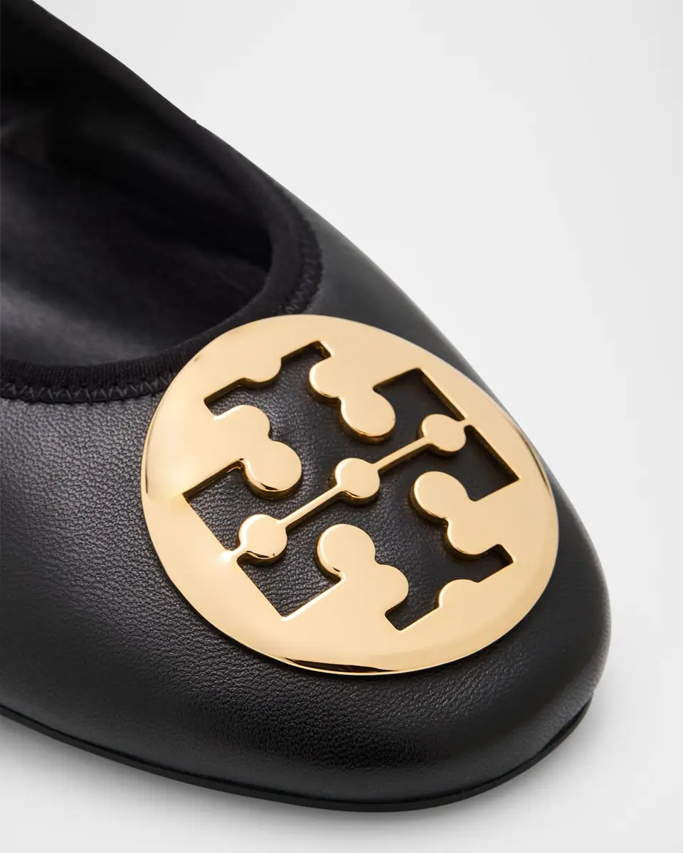 Tory Burch Reva Travel Leather Ballet Flats | Thumbnail 5 Tory Burch Reva Travel Leather Ballet Flats | Thumbnail 5
