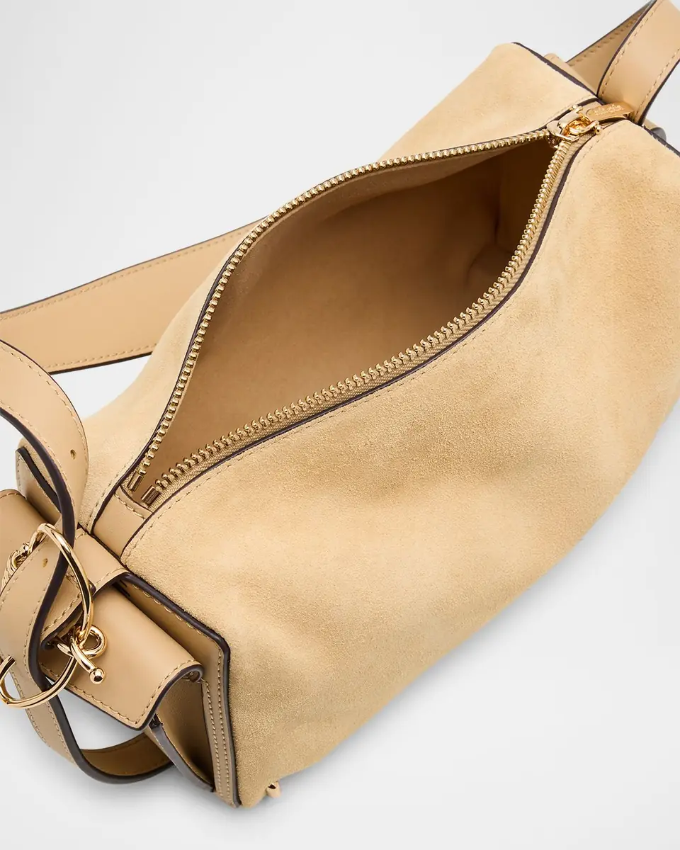 Cult Gaia Natasha Zip Suede & Leather Shoulder Bag | Thumbnail 3