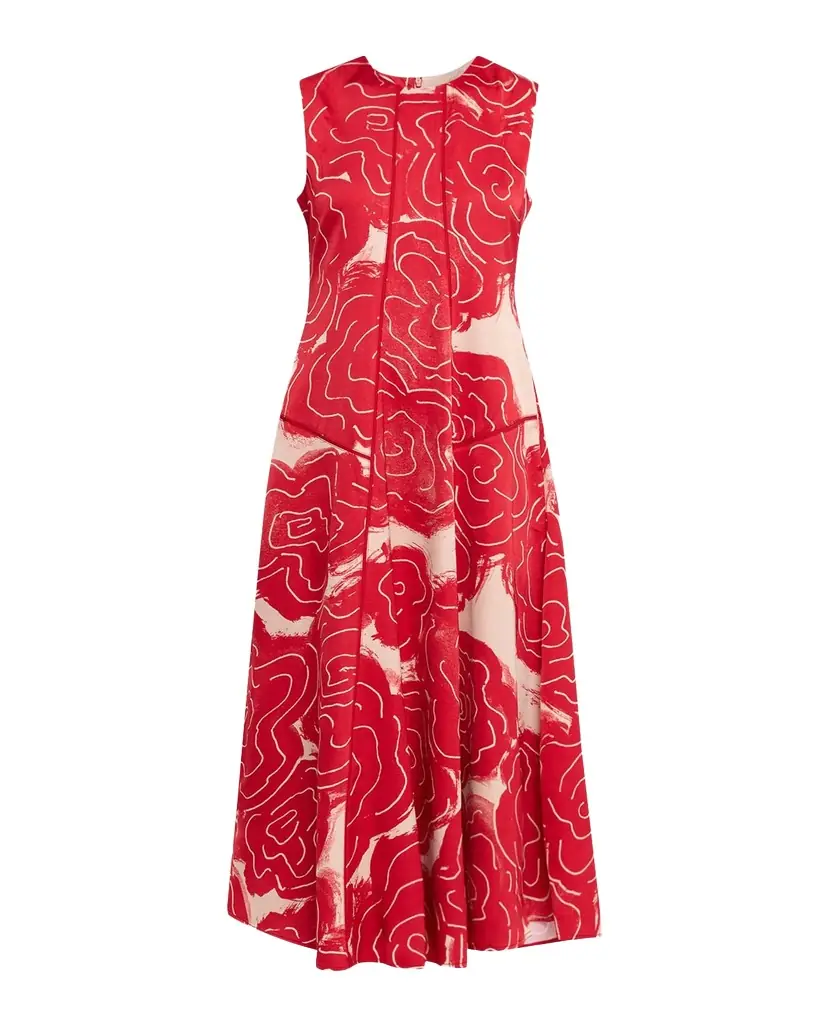 LOVEBIRDS Bennet Sleeveless Floral Flared Midi Dress | Image 1 LOVEBIRDS Bennet Sleeveless Floral Flared Midi Dress | Image 1