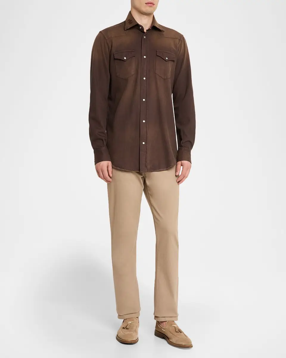 Sartorio Men's Cotton Snap-Front Western Shirt | Thumbnail 2