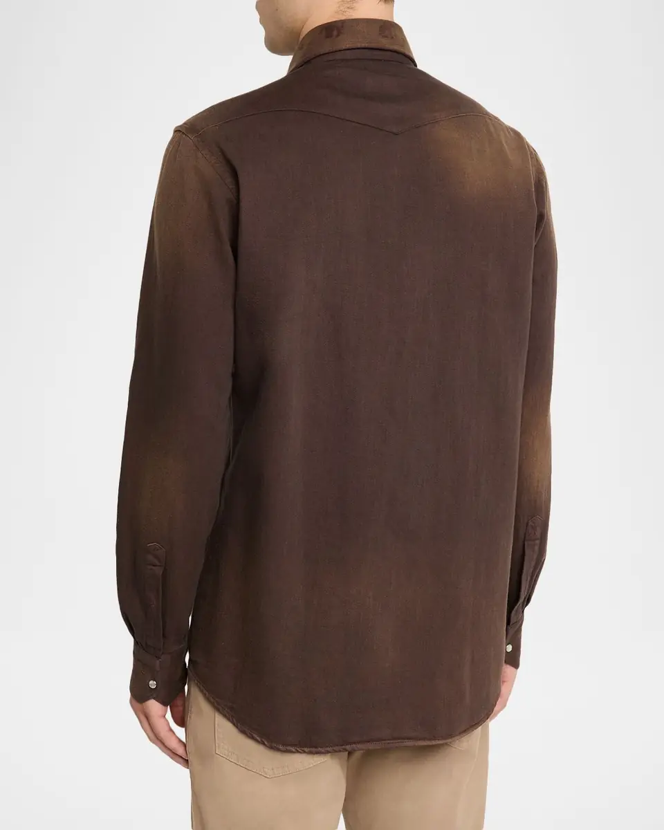 Sartorio Men's Cotton Snap-Front Western Shirt | Thumbnail 3