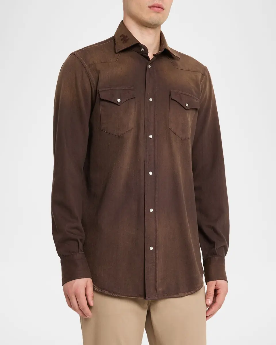 Sartorio Men's Cotton Snap-Front Western Shirt | Thumbnail 4