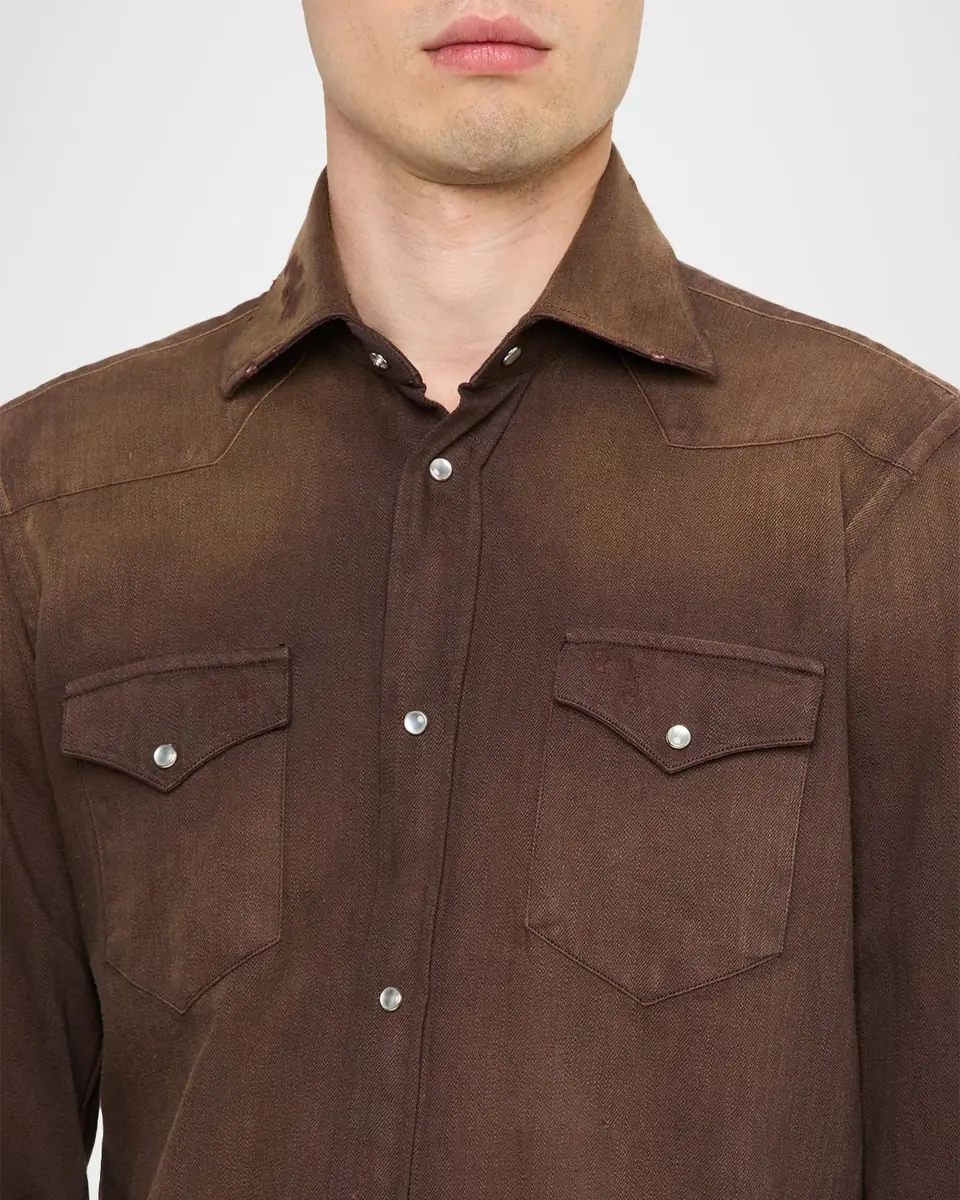 Sartorio Men's Cotton Snap-Front Western Shirt | Thumbnail 5