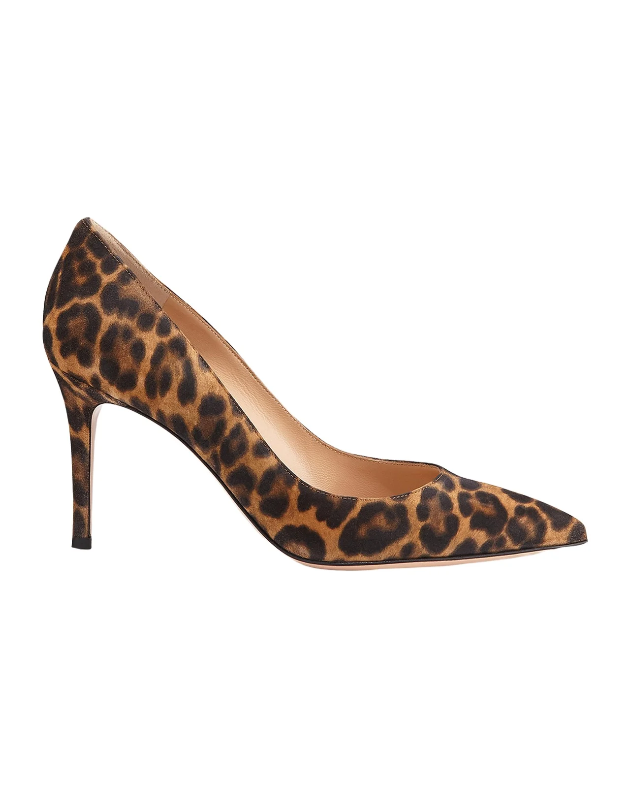 85mm Gianvito Leopard Suede Pointed-Toe Pumps 85mm Gianvito Leopard Suede Pointed-Toe Pumps
