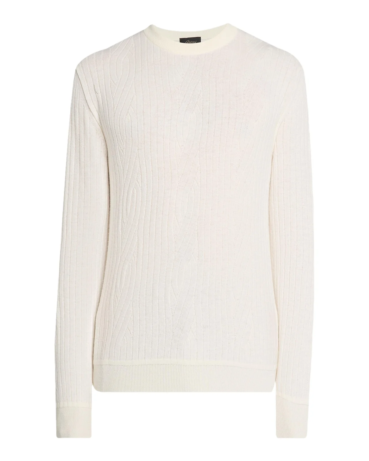 Men's Wool and Cashmere Cable Knit Crewneck Sweater Men's Wool and Cashmere Cable Knit Crewneck Sweater